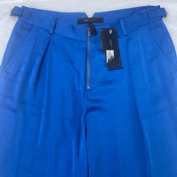 NWT Bcbg MaxAzria Hight waist blue Robbie Wide-Leg Pant S - Picture 3 of 12
